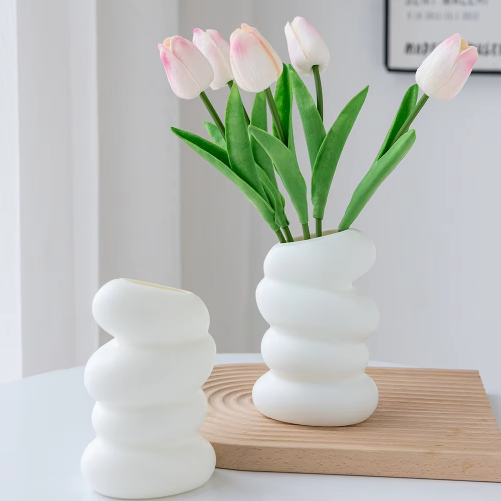Vase en plastique Imitation en céramique Pots de fleurs mariage maison chambre jardin extérieur Table bricolage cadeau