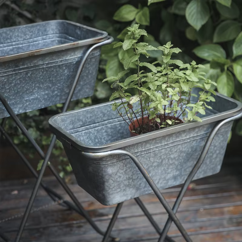 Support de fleurs croisé Vintage en fer