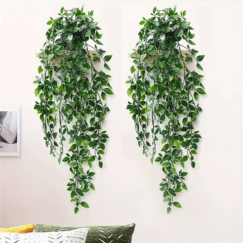 Plantes artificielles suspendues Mandala feuilles d'eucalyptus vignes fausses