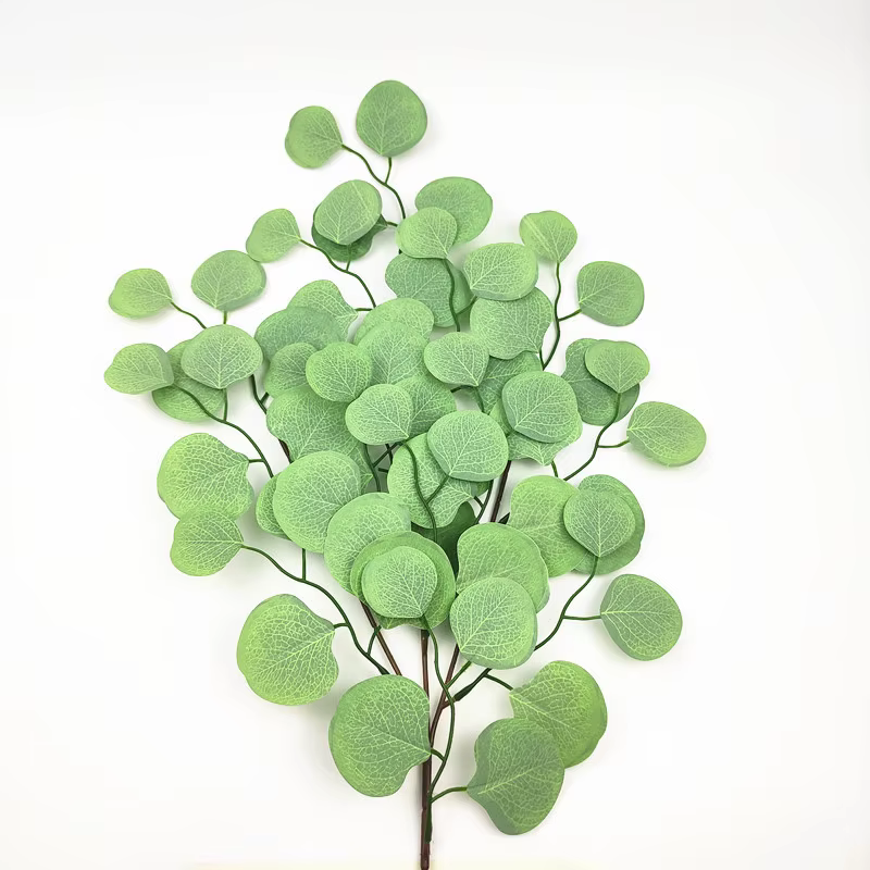 Aloès vert 6 pièces artificiel 4 feuilles branche d'eucalyptus plantes vertes décoration florale de bureau Simulation