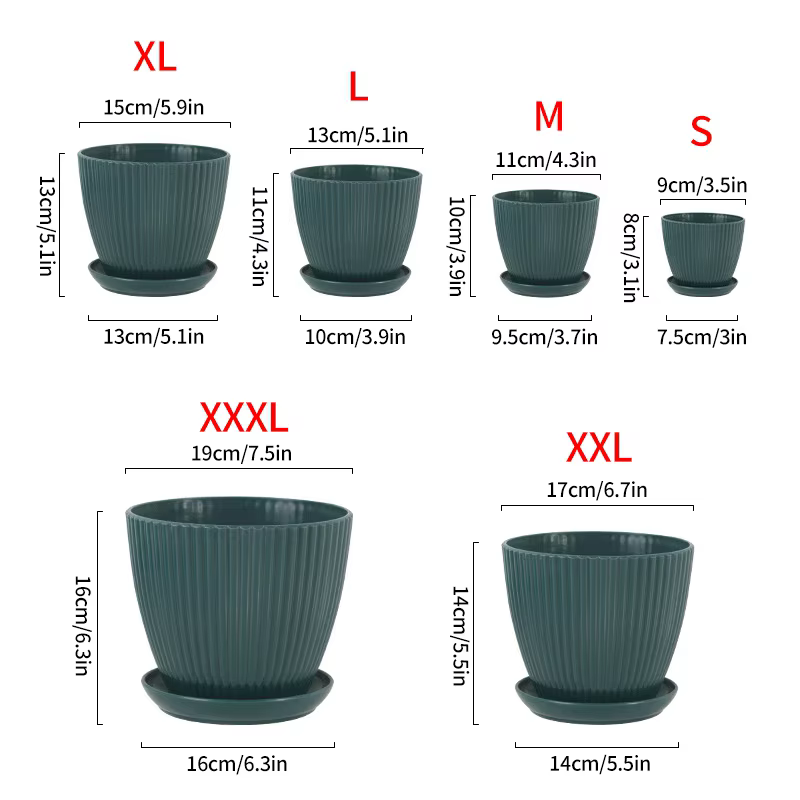 Pots de fleurs en plastique pour la plantation de balcons