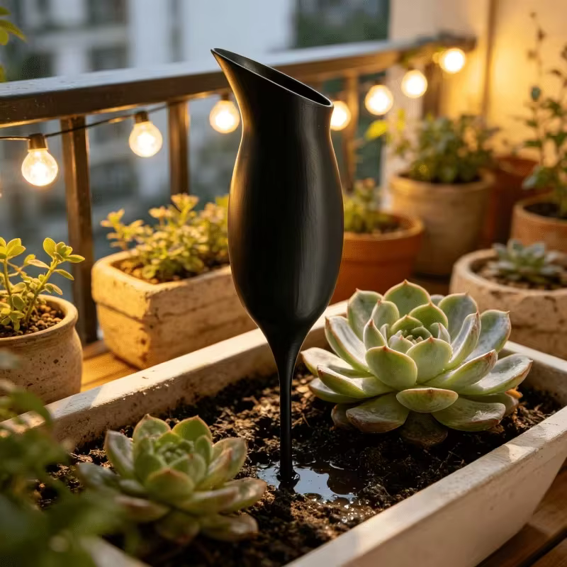 Dispositif d'arrosage automatique créatif pour plantes en pot