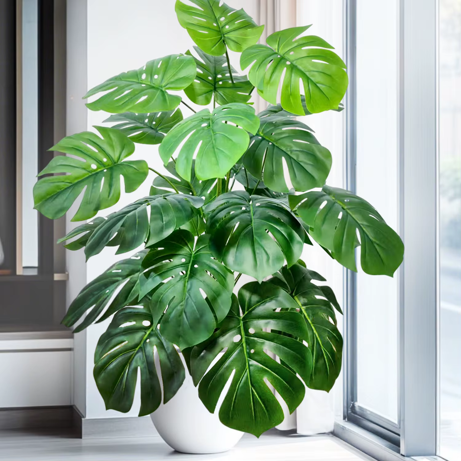 60-103 cm artificielle Monstera deliciosa Pothos Alocasia feuille fausse plante ornementale festive décoration de bureau à domicile
