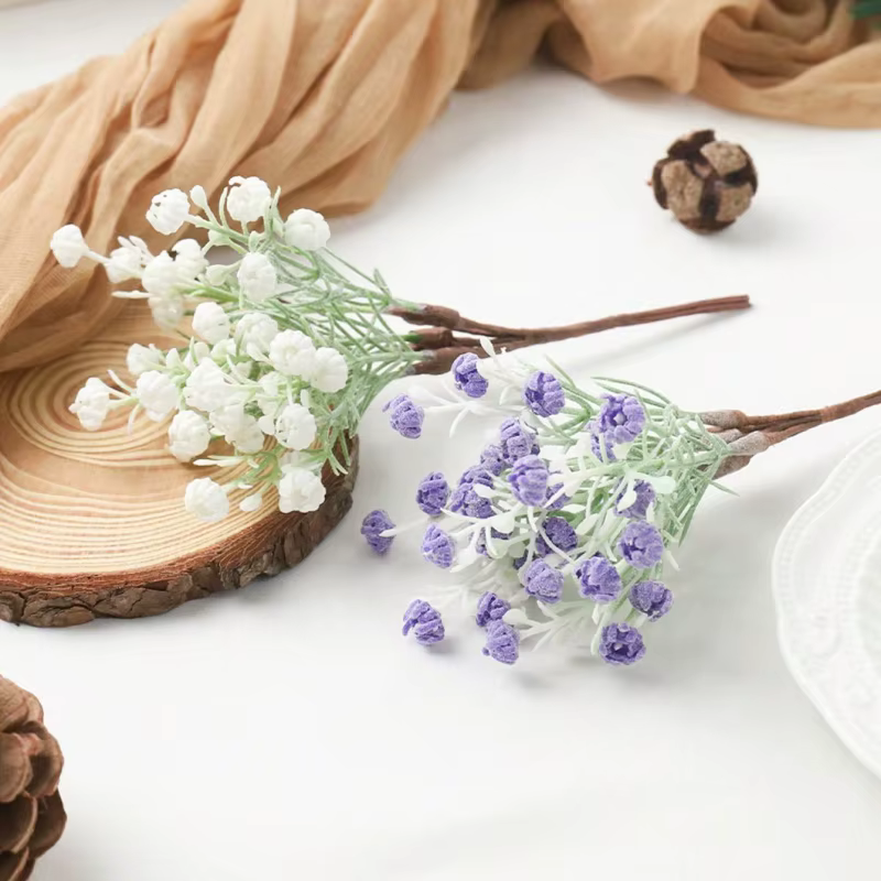 Lot de 6 Branches de Lavande Artificielles de 17 cm – Faux Plantes pour Décoration Intérieure