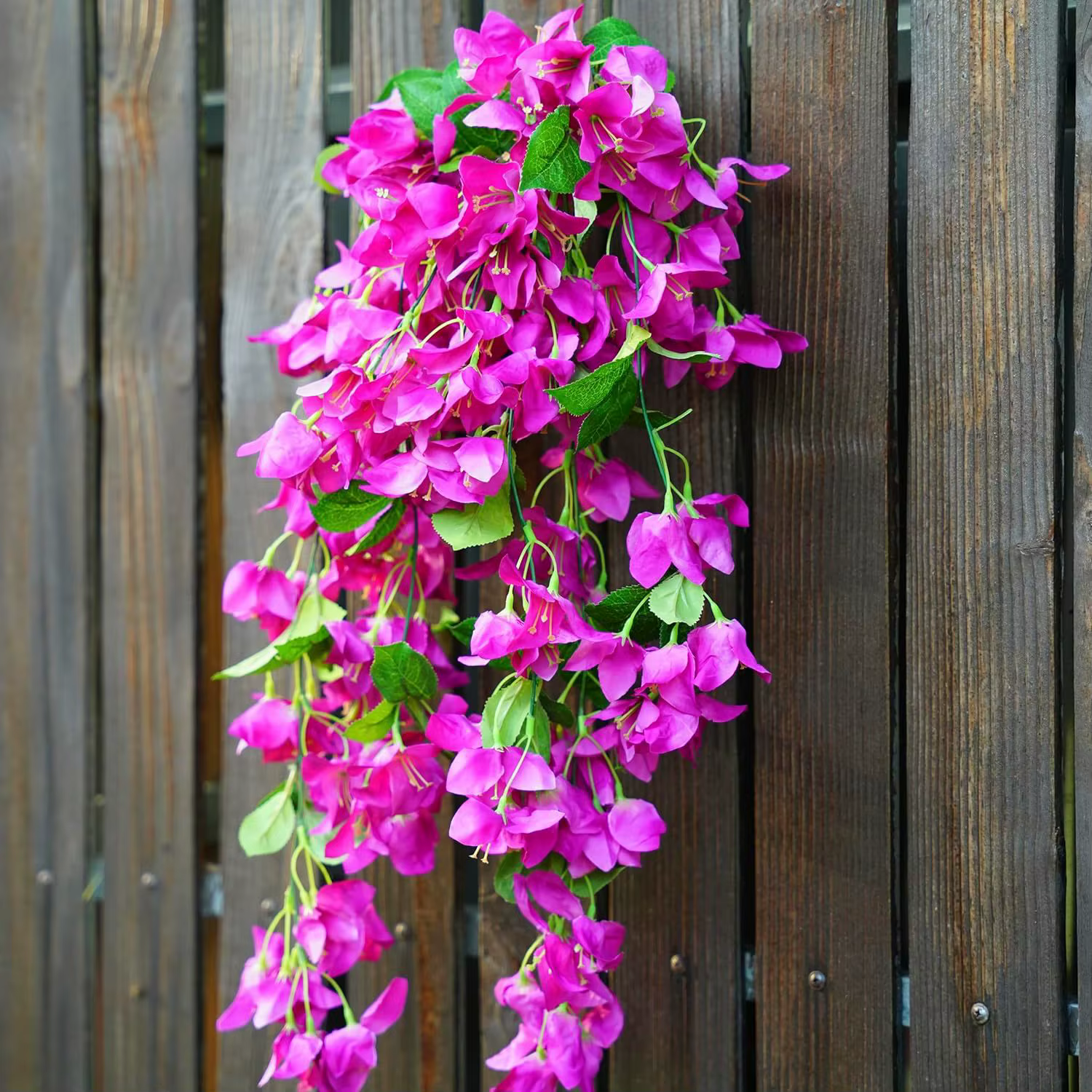 2 pièces de fleurs artificielles en soie de bougainvillier suspendues