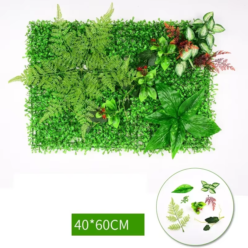 40*60 artificiel blanc radis plante mur bricolage mariage jardin murs décoration Simulation suspendus en plastique plantes vertes feuilles