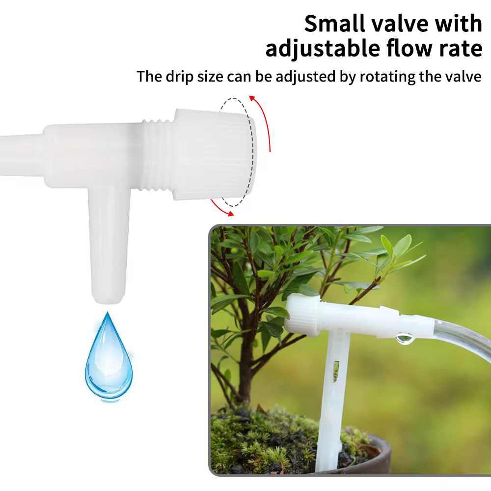 Kit d'irrigation goutte-à-goutte pour jardin avec vanne de régulation