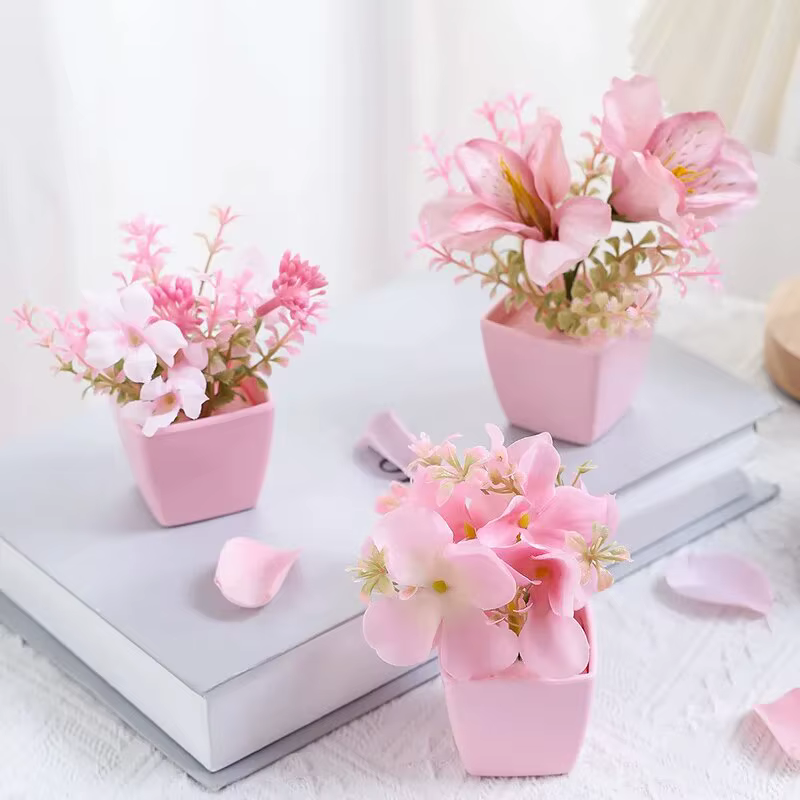 Plante en pot de fleurs artificielles 2024