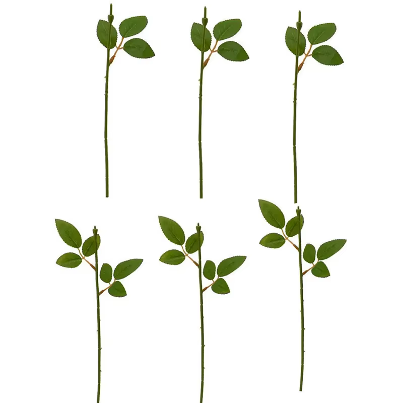 Tige de fleur verte artificielle, 10 pièces, matériel artisanal, accessoires de tige en fil fait à la main pour décoration de mariage et de maison