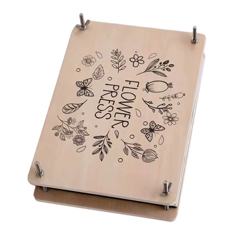 Kits presse à fleurs en bois pour adultes enfants, Kits conservation fleurs plantes en bois pour adultes, à à