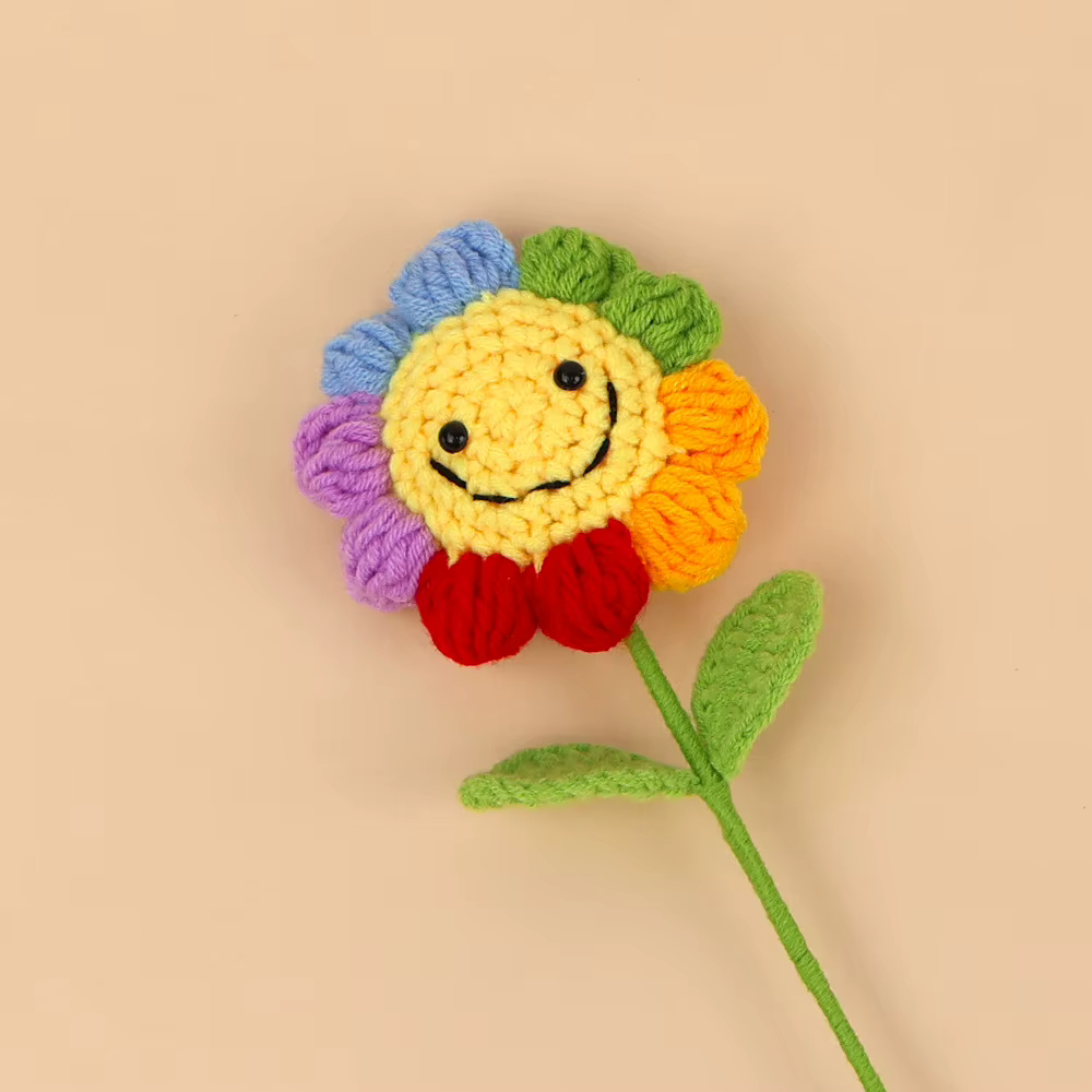 Bouquet de tournesols au crochet