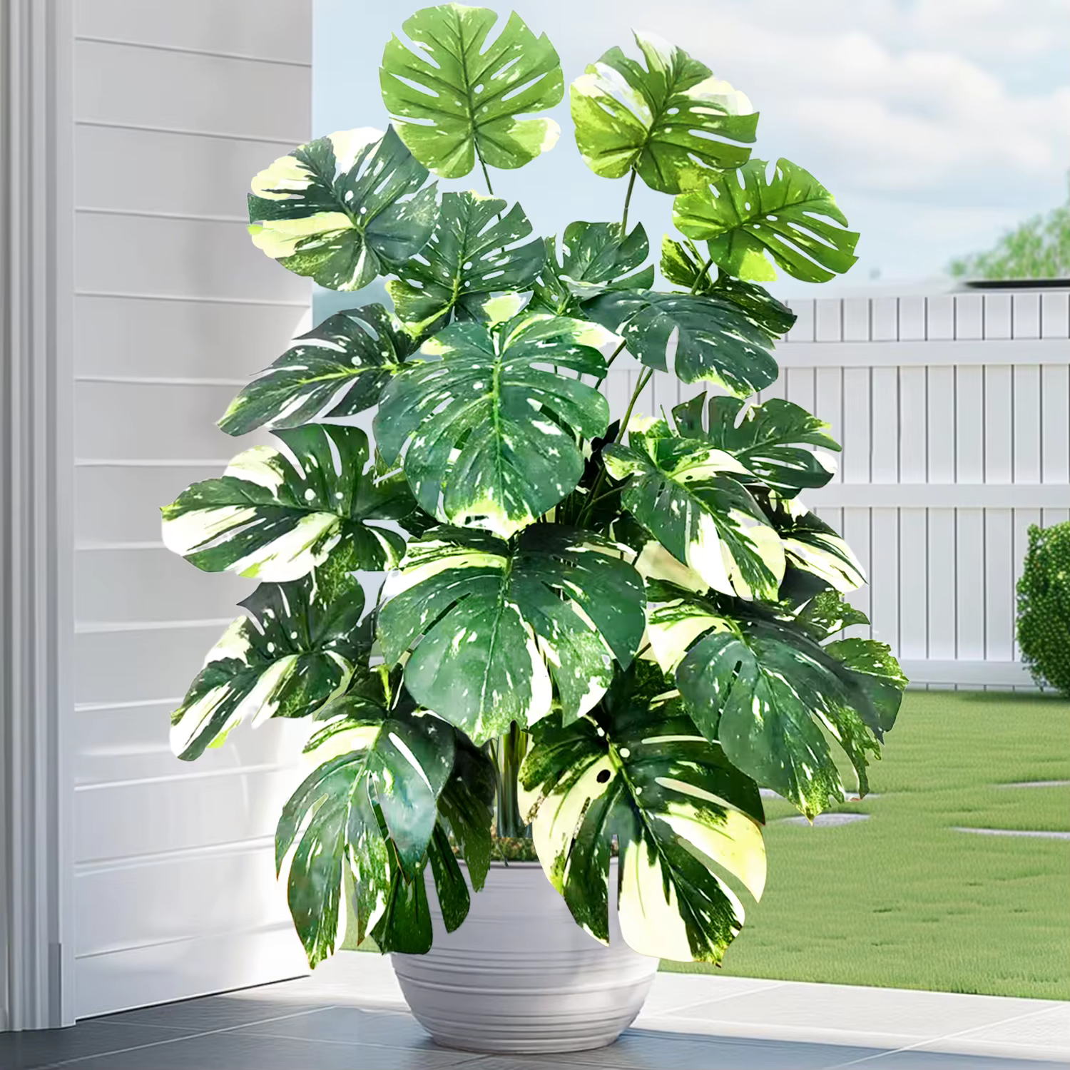 Fleurs et feuilles artificielles Monstera Deliciosa
