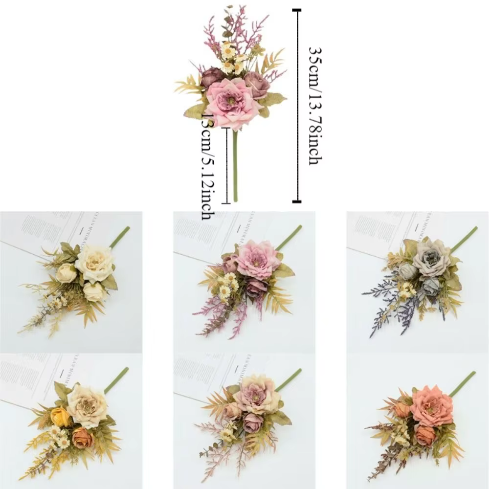 Bouquet de fleurs artificielles au toucher réel