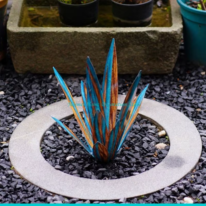 H7BF – décorations jardin en Agave pour piquet extérieur