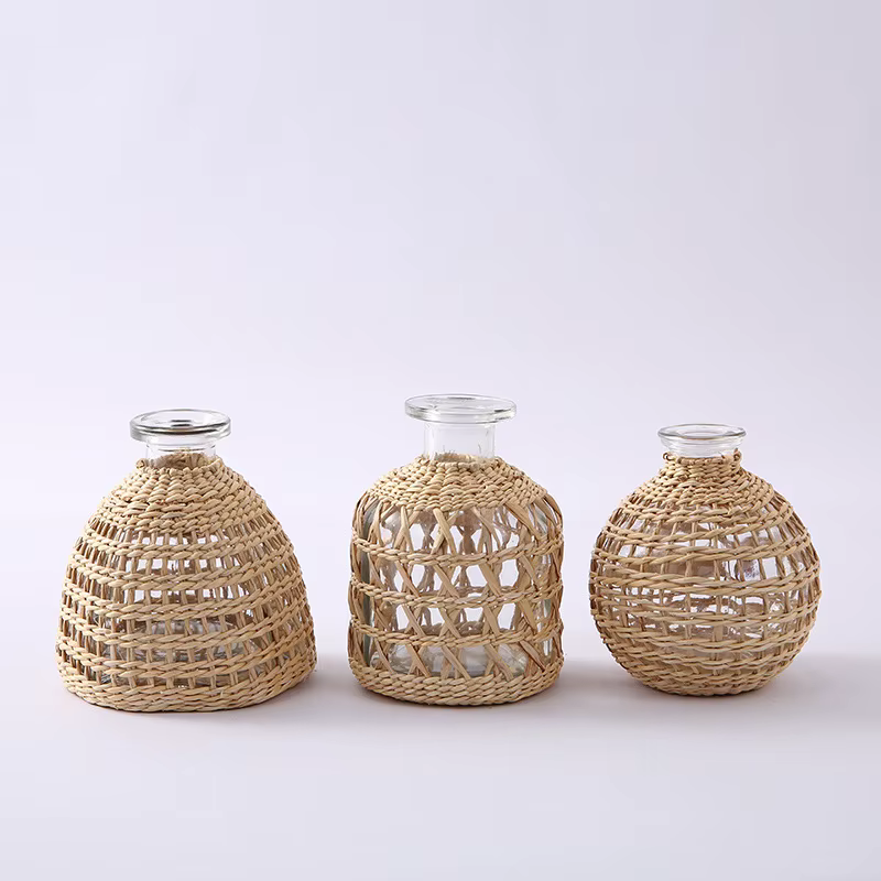Vase aromatique en verre tissé à la main de Style japonais