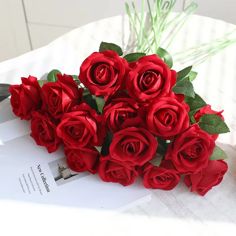 Bouquet de roses artificielles 49cm
