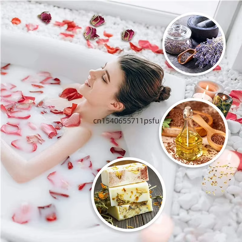 Pétales de fleurs séchées naturelles de haute qualité (pivoine & rose) - Multi-usage pour spa