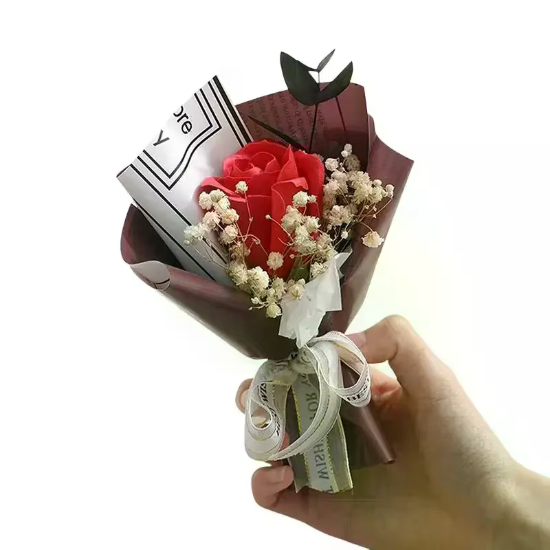 Mini bouquet de roses artificielles