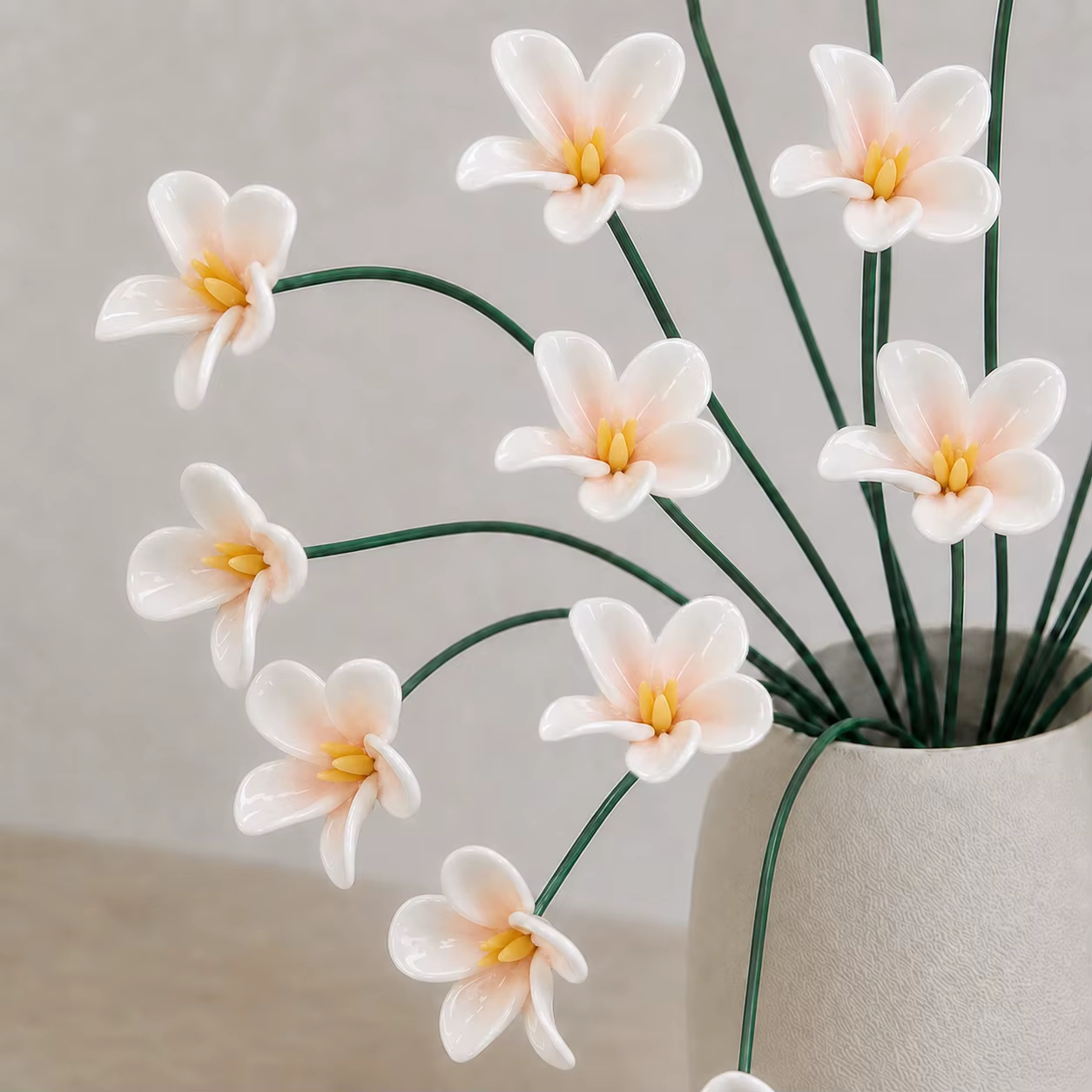 8 fleurs en céramique pour la décoration de la maison