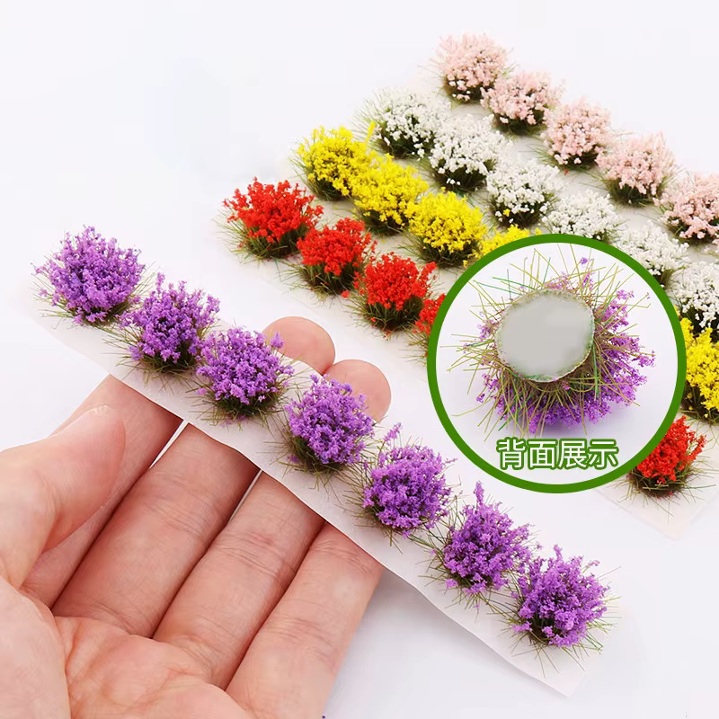 7 pièces/boîte 12mm Kits de modèles de grappes florales pour décor de jardin paysager