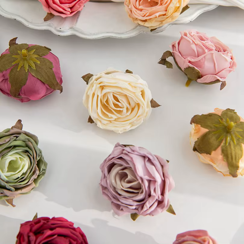 Fleur artificielle bord brûlé Rose mariage bouquet de mariée décor maison saint valentin extérieur jardin arc Festival fête couronne bricolage cadeau
