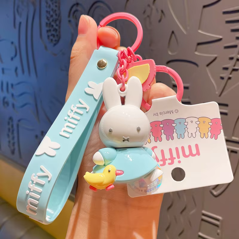 Porte-clés Lapin Miffy Série Contes de Fées Kawaii, Pendentif de Sac à Dos Créatif Anime, Poupée, Cadeau d'Anniversaire pour Ami