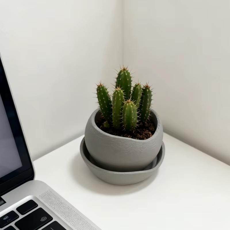 Pot de fleurs irrégulier imprimé en 3D