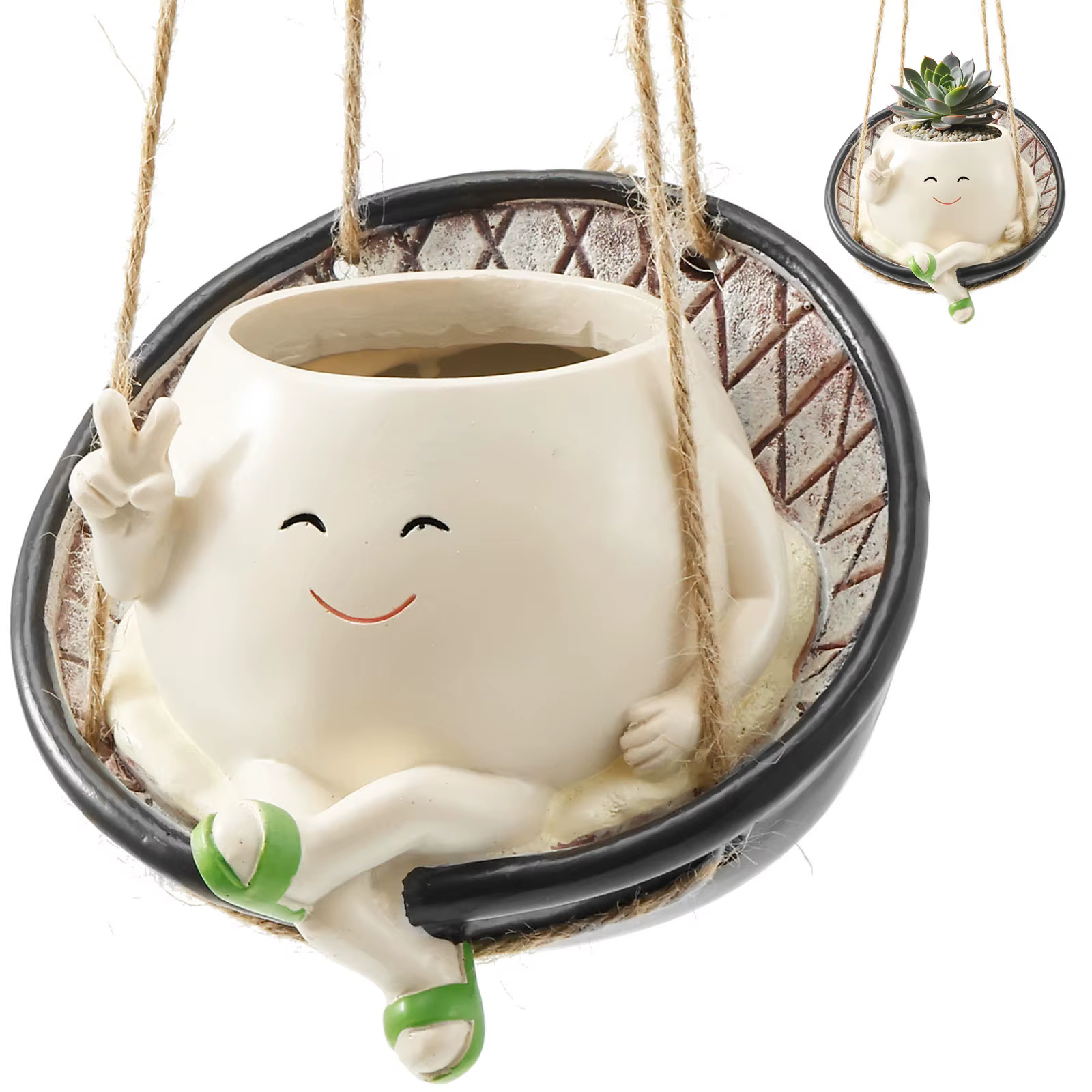 Pot de jardinière en résine synthétique