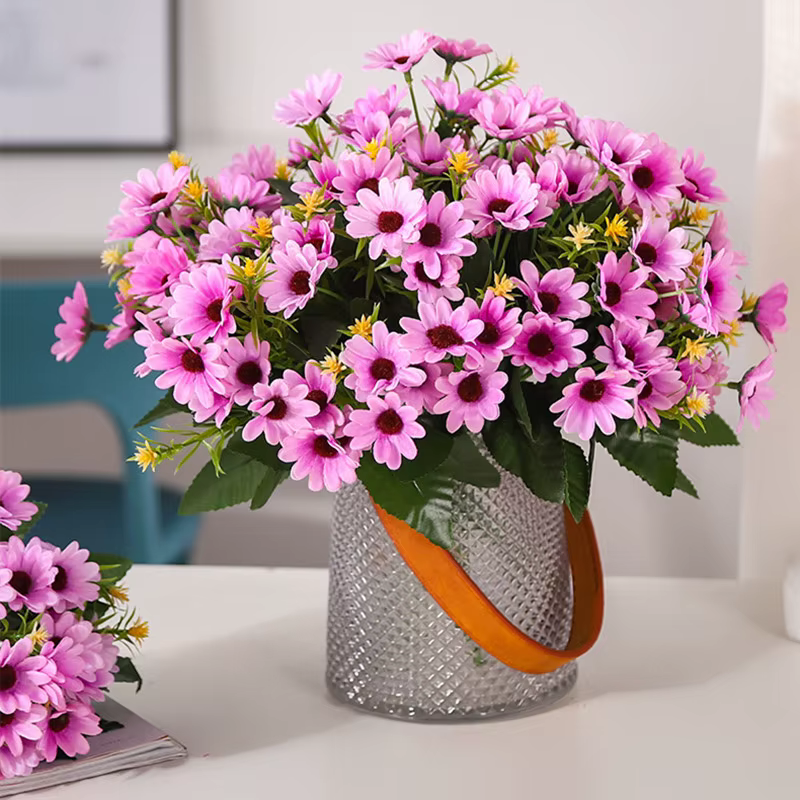 Belle marguerite en soie colorée