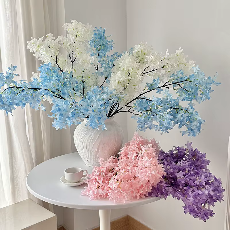 Ensemble de 5 fleurs lilas artificielles cryptées