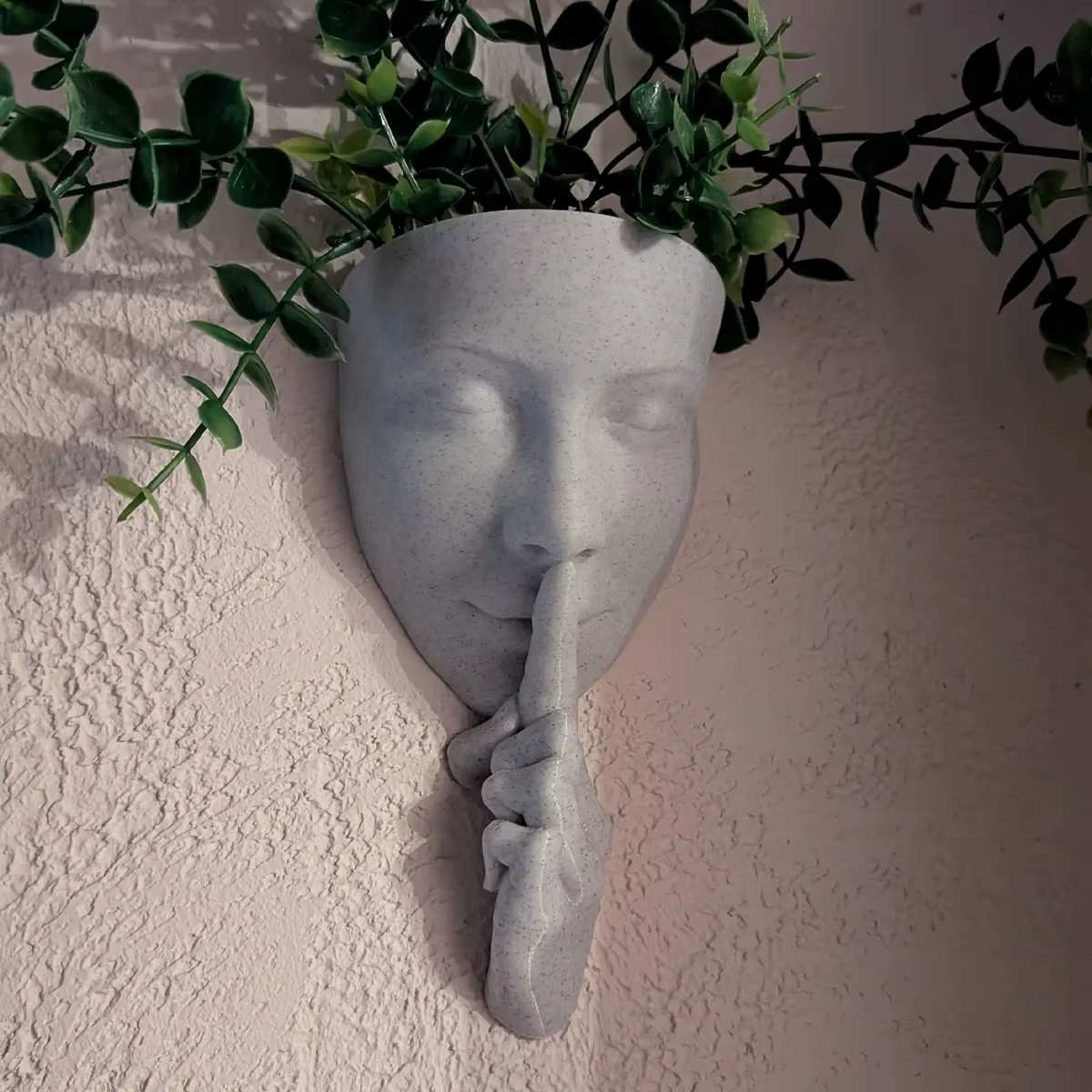 Jardinière murale Face Art, décoration verte créative, porte-fleurs mural de style nordique, décoration de maison personnalisée