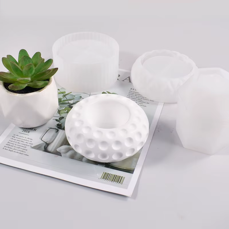 Moule de Pot de fleurs en Silicone, Vase de jardinière en béton, ciment, plantes succulentes, Pot en résine époxy, stylo, conteneur, moule de poterie, DIY