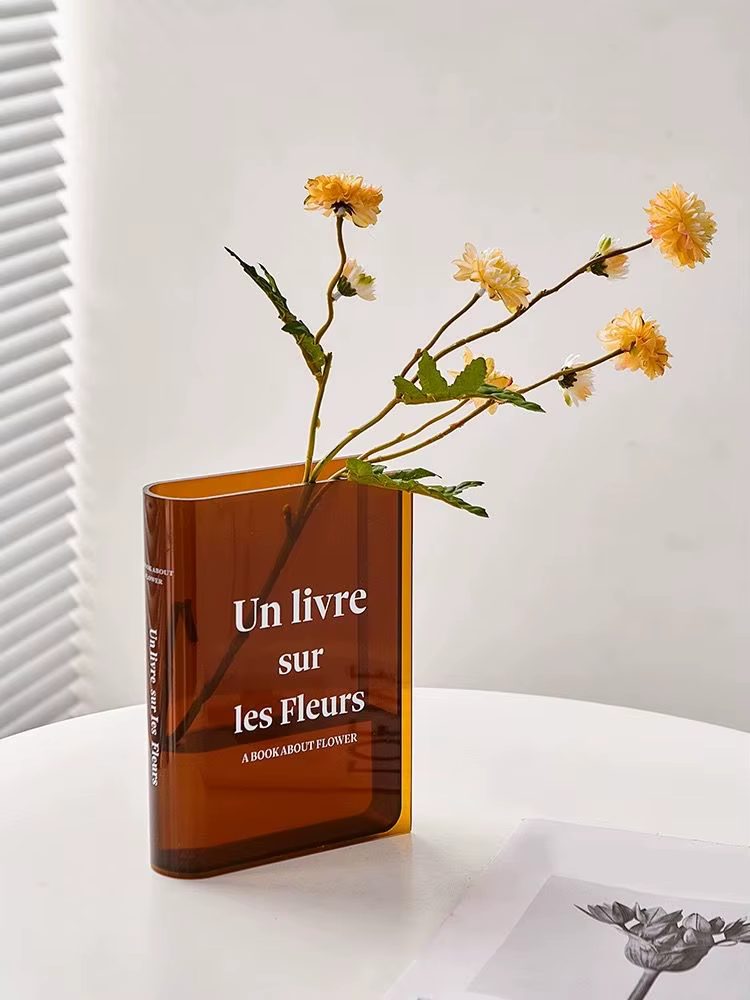 Vase en acrylique transparent pour livres