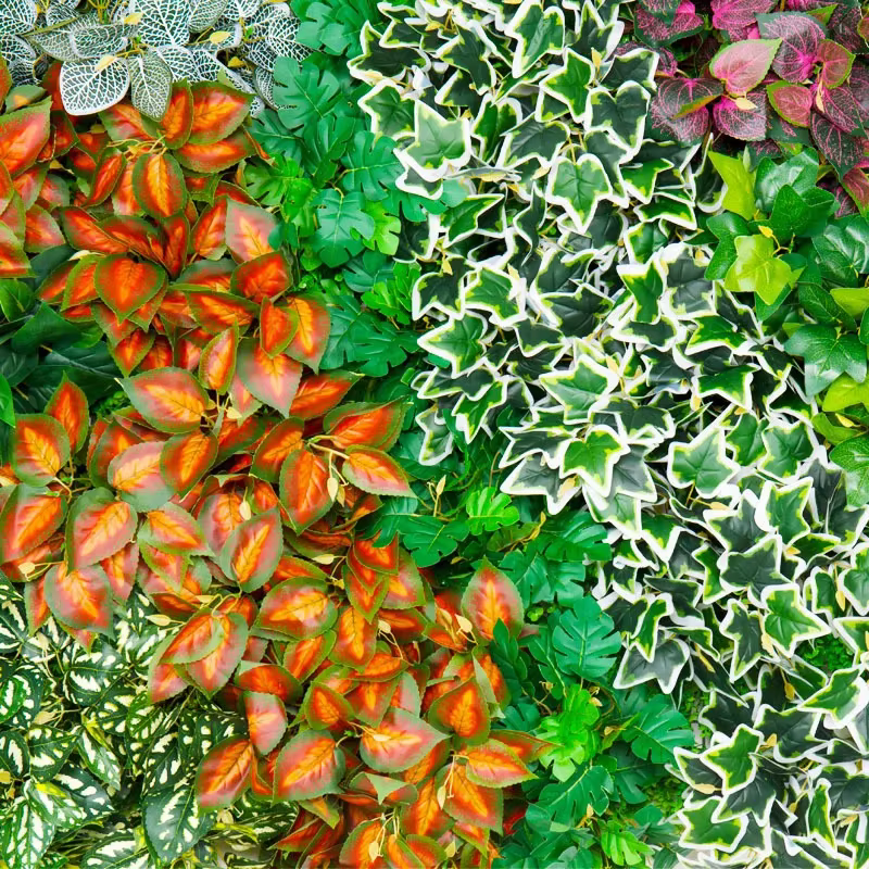 Gazon artificiel vert plantes de décoration murale