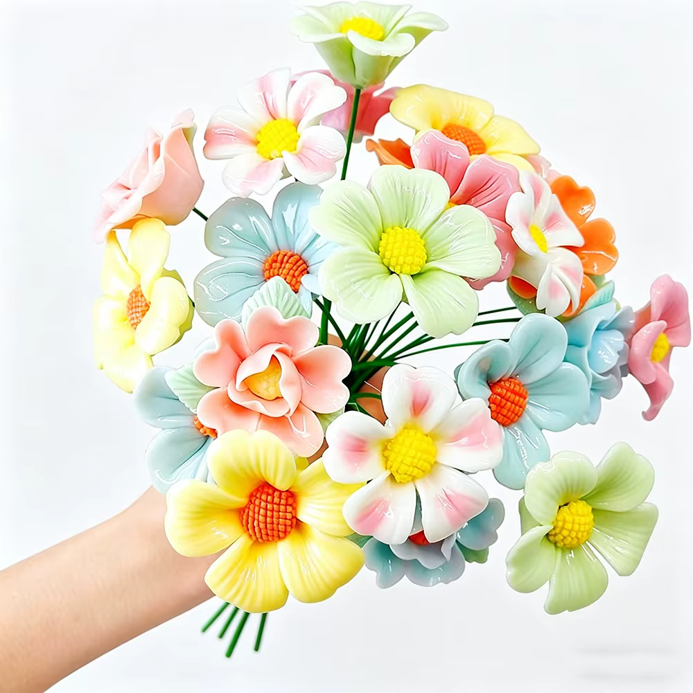 Fleurs artificielles en céramique