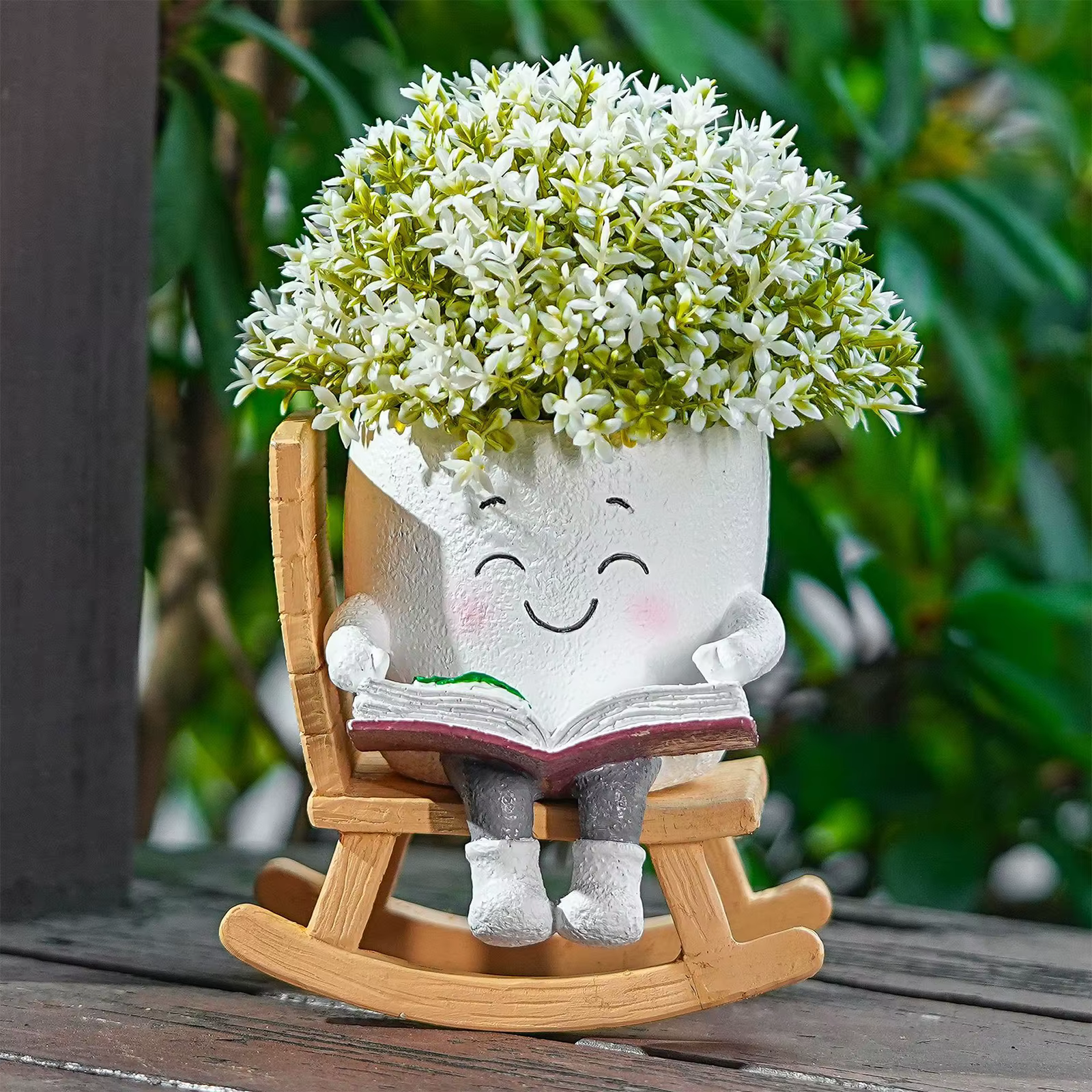 Pot de fleurs suspendu en résine