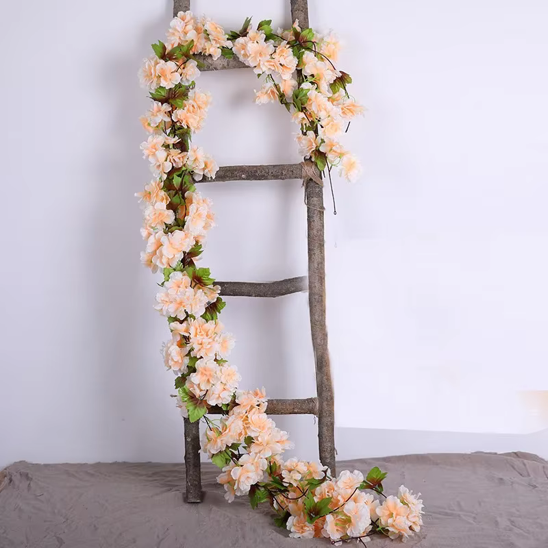 230cm fleurs artificielles Sakura vigne mariage jardin arc maison fête décoration noël mariée fausses plantes décor fleur vignes