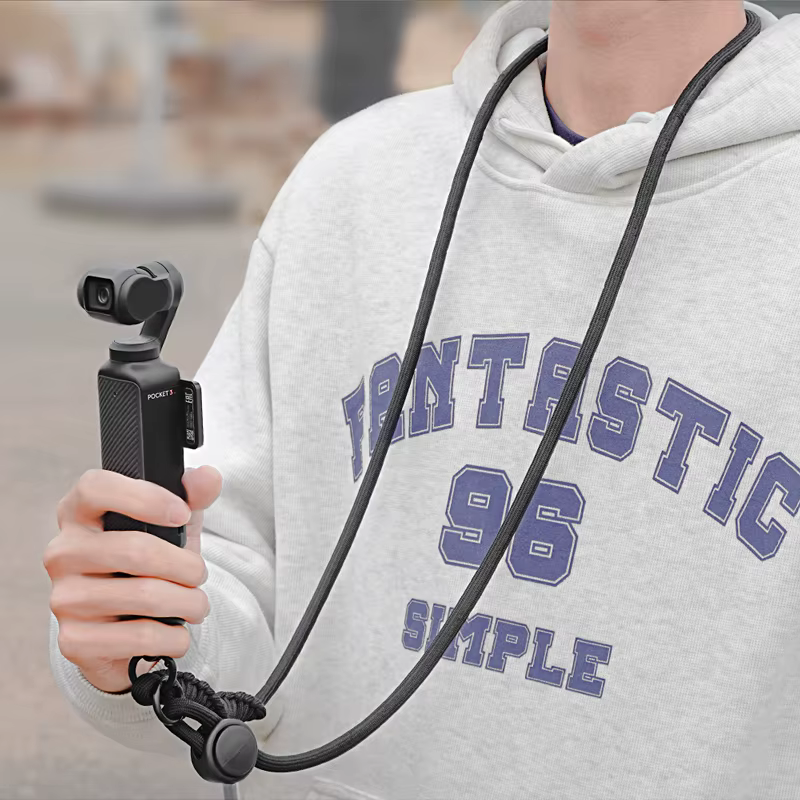 Accessoires pour Dji Osmo Pocket 3/4 : Lanière pour caméra de poche, sangle tour de cou mains libres, sangle bandoulière, sangle bandoulière réglable, facile à transporter, comprend une vis 1/4