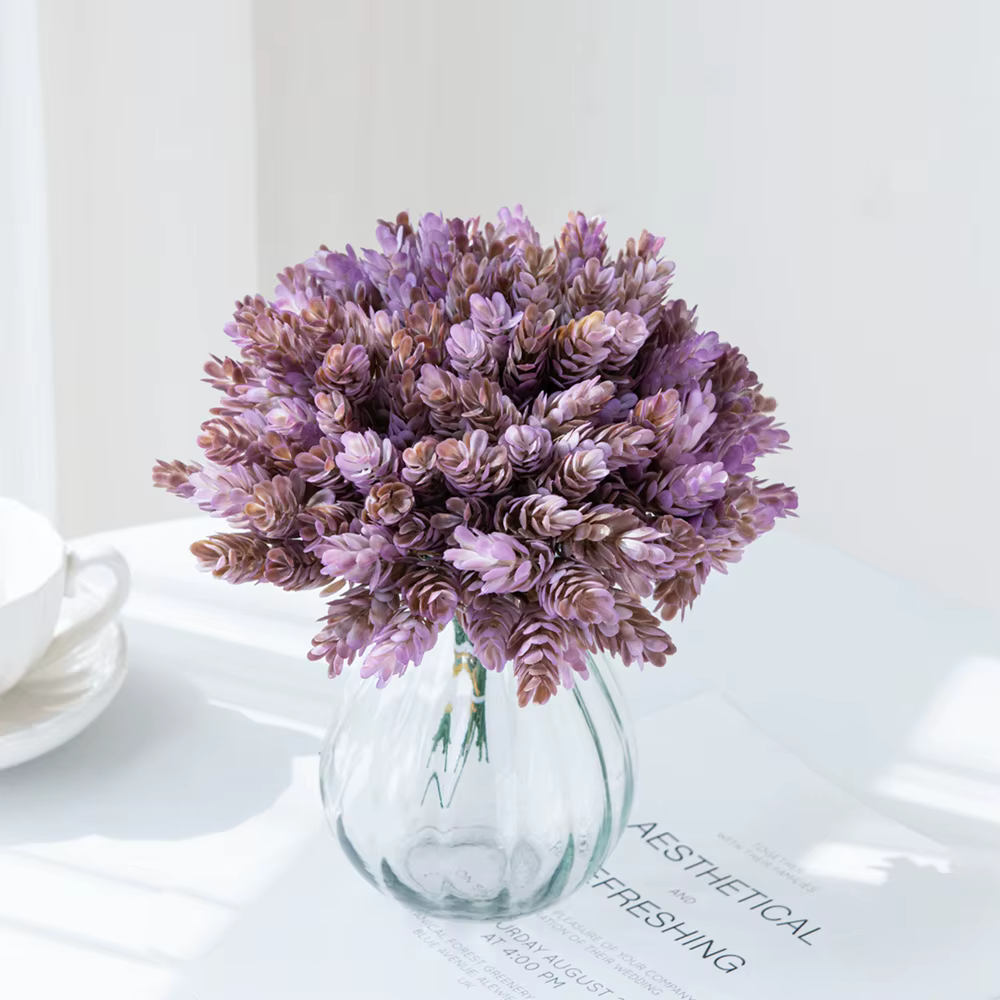 5Pcs Faux Plante Verte Pas Cher Artificielle En Plastique Fleurs Accueil chambre Table Décoration En plein air De Mariage De Noël Bricolage Bonbons Cadeaux Boîte