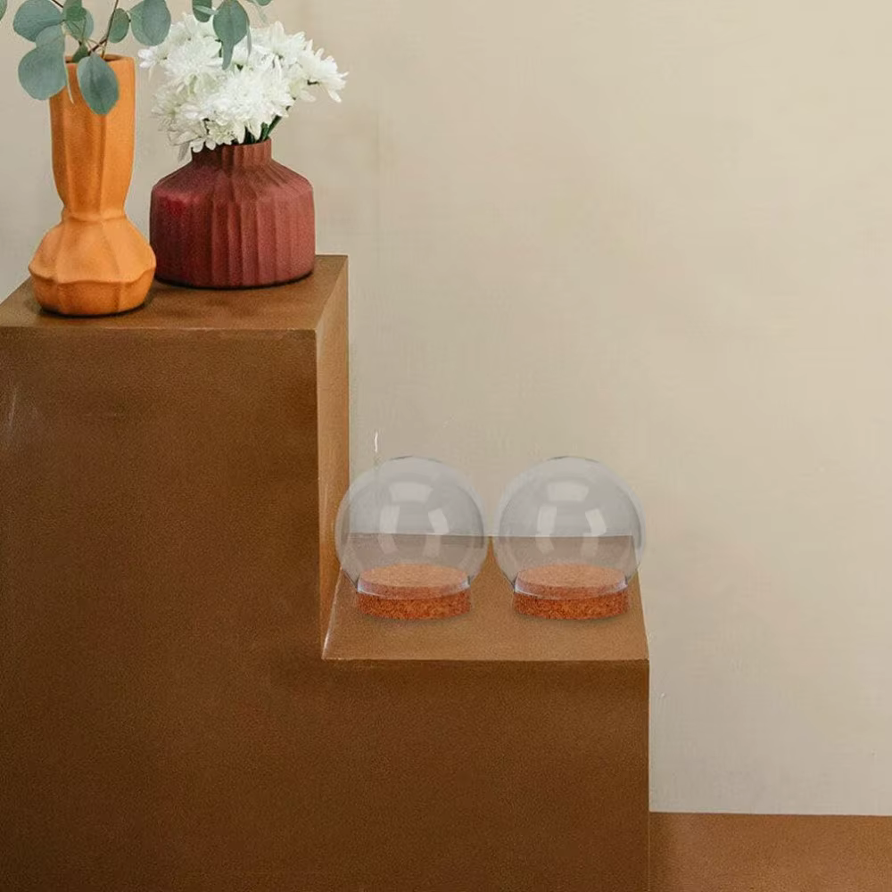 Couvercle en verre transparent pour fleurs fraîches