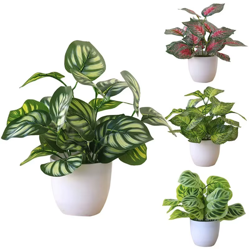 Fleurs et plantes artificielles en pot