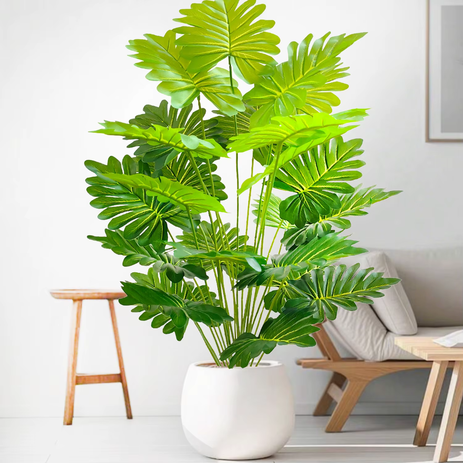 Feuille de philodendron artificielle