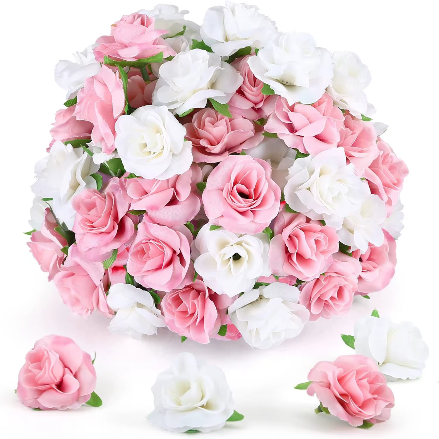 50/100pcs soie fleurs artificielles crème Rose valentine couronne de mariage maison chambre jardin Decora mariée Bouquet Scrapbook bricolage cadeaux