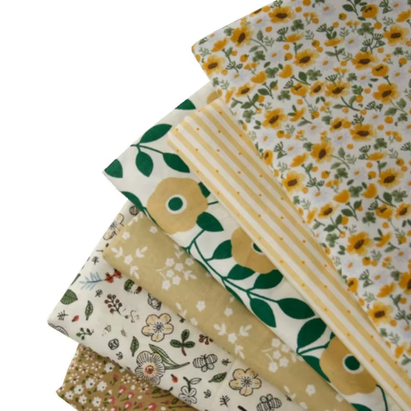 Tissu en coton sergé de forêt de tournesol 160x50cm, vêtements pour enfants, robe de poupée, manuel, bricolage, accessoires Photo pour la maison, tissu à coudre