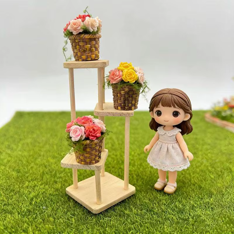 Mini fleurs en pot, simulation de pot de fleurs