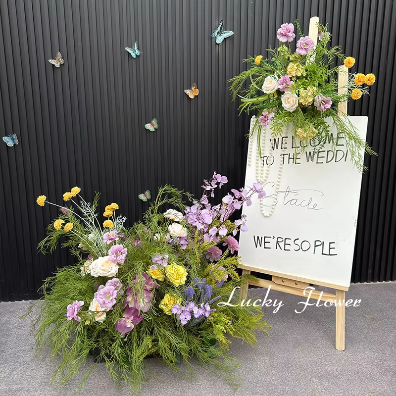 Monet – rangée de fleurs artificielles de Style jardin