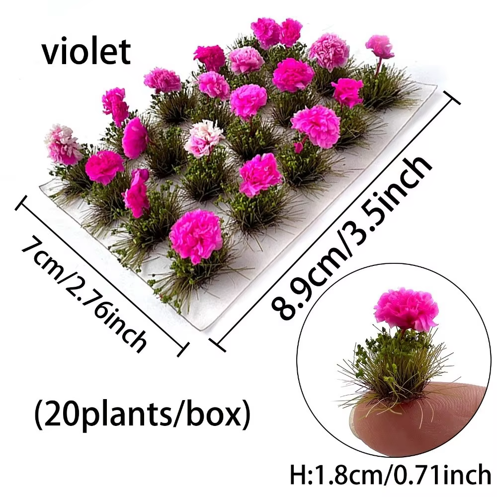20 pièces de modèles de fleurs artificielles durables
