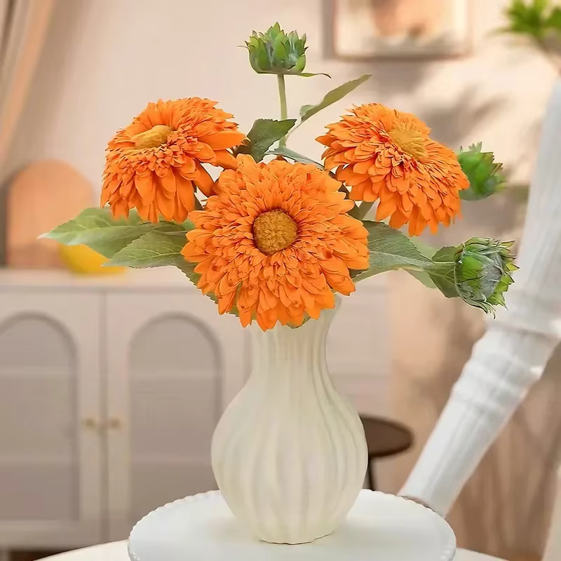 Tournesols artificiels à double pétale