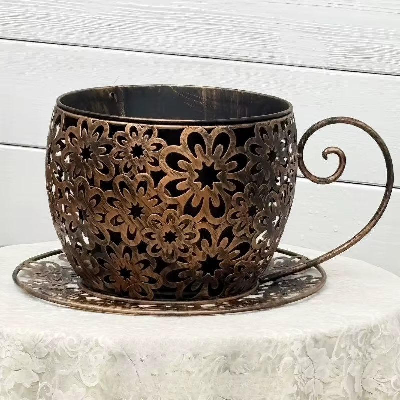 Support de pot de fleurs en fer