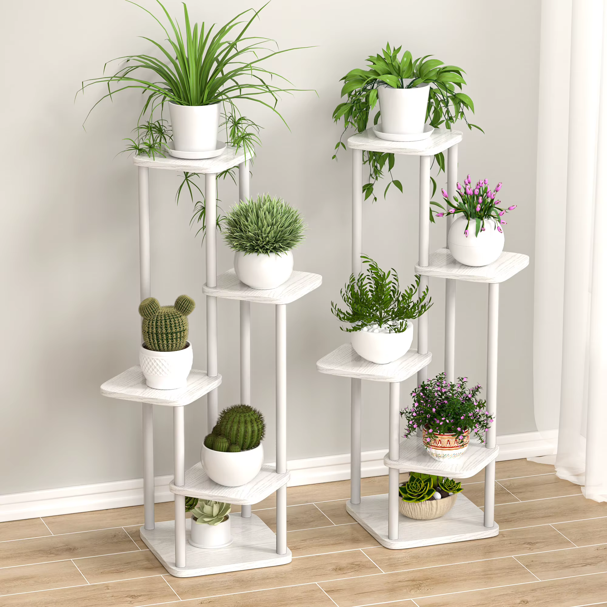 Étagère en bois pour plantes et fleurs